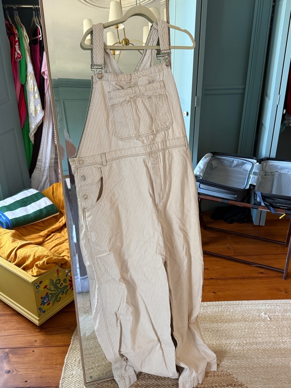 Gap Striped Cream Women's Overalls